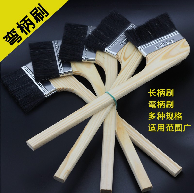 Bent handle brush Long handle Black hair brush Elbow Brush Paint brush Brush Sweep ash brush 1 inches -4 inch Long-handled brushin the Hardware/Tool , Hand Tools , Other Hand Tools , Paint brush/Roller category - from Buy2taobao.com to provide professional Taobao agent buy service