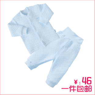  包邮 冬季加厚宝宝衣服 纯棉婴儿内衣套装 新生儿男女0-1岁 开衫