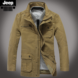  春季新款Afs jeep/吉普专柜正品男装中长款大码休闲外套夹克