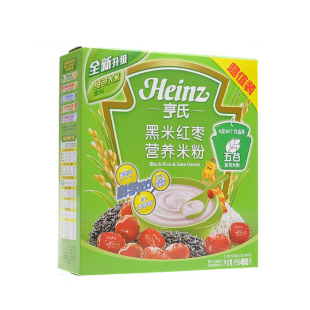  宝宝辅食 Heinz亨氏黑米红枣营养米粉2段(6-36个月)400g 婴儿米糊