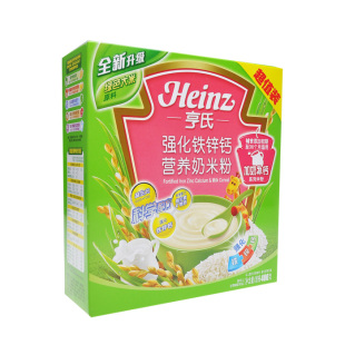  亨氏强化钙铁锌婴儿营养米粉1段 宝宝辅食/米糊400g 4个月以上