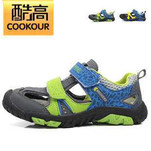  酷高正品新款男童沙滩鞋儿童包头凉鞋镂空透气男童鞋外贸特价