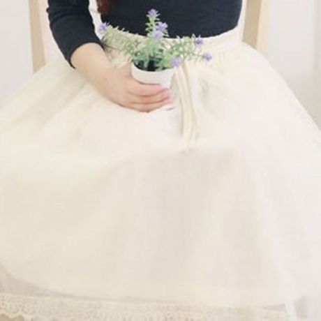 韩国秋淑女范超仙女儿童蕾丝半身长裙女童中长