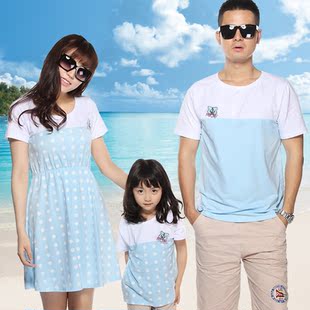  cutiplay 亲子装夏装全家装款母子装母女装连衣裙家庭装x038
