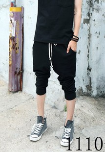  新款男装韩版休闲裤运动7分裤 七分裤男卫裤中裤 潮男