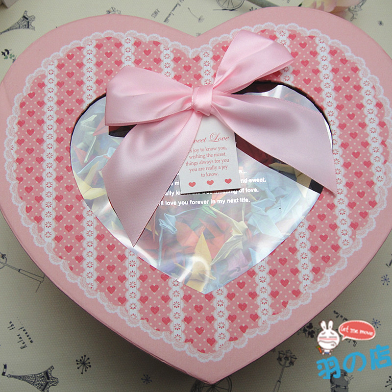 Korean version of the new!Pink hearts lace bow love Gift box Gift box Gift box transparentin the Home accessories , Creative Jewelry , Lucky/Bottle category - from Buy2taobao.com to provide professional Taobao agent buy service