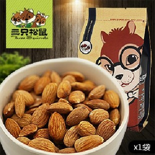 【三只松鼠_巴旦木仁】零食果仁特产美国无壳大杏仁肉235g