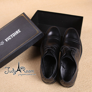  无折 英伦商务新风范 质感头层牛皮 黑色男系带商务正装皮鞋