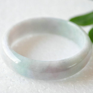  碧空 缅甸老坑翡翠玉手镯A货 紫罗兰翡翠手镯送证书60毫米3415