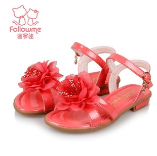  专柜正品品牌童鞋夏季新款魔术贴绣花精致女童公主鞋儿童凉鞋
