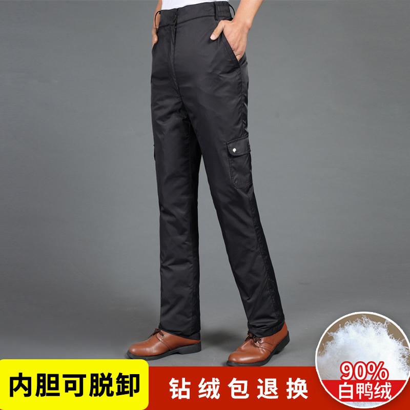 户外羽绒裤男外穿加厚高腰中老年人青年多口袋可脱卸男式休闲棉裤|msdalam kategori Pakaian Lelaki, seluar ke bawah - dari Buy2taobao.com untuk memberikan perkhidmatan ejen Taobao profesional membeli