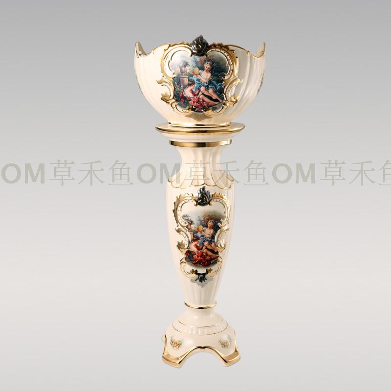 促销 欧式陶瓷罗马花盆罗马柱 酒店家居装饰品纯手工描金装饰品在类目 家居饰品, 花瓶/花器/仿真花/仿真饰品, 花器/花瓶, 花瓶中 - 来自Buy2taobao.com提供专业的淘宝代购服务
