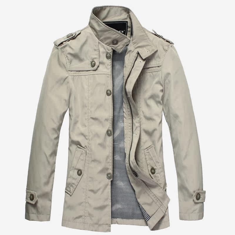 New trench coat men Mr.baidis spring windbreaker jacket men's fashion trench coat men's trench coat