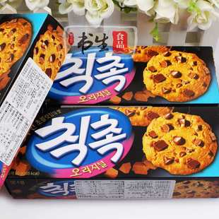  [书生海味店] 韩国进口乐天巧克力曲奇甜饼干90g(119) 软巧克力粒