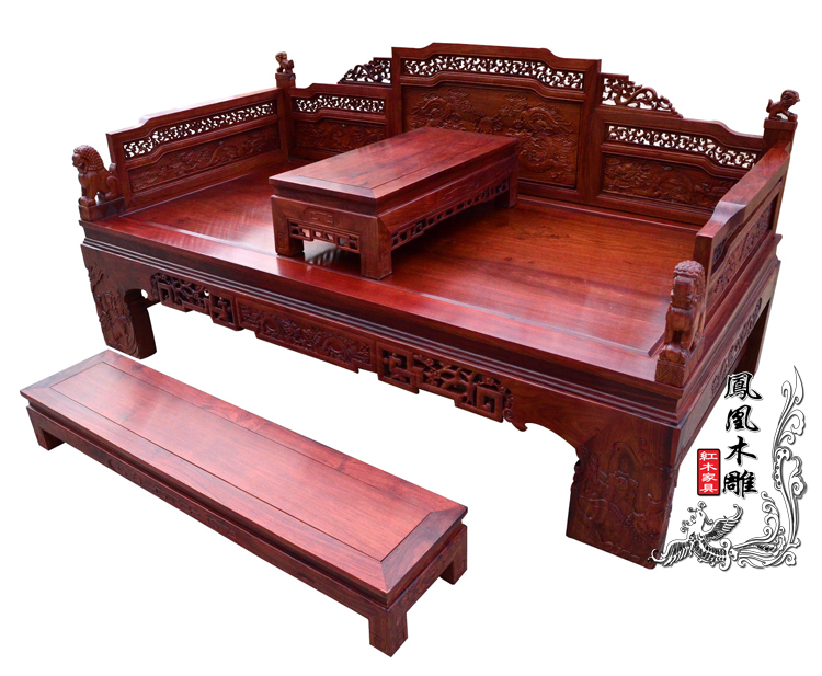 Redwood Lohan bed Rosewood luxury Dragon and Lion Dance Ocean bed solid wood Ocean bedin the Residential furniture , Beds , Ocean bed category - from Buy2taobao.com to provide professional Taobao agent buy service