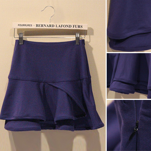  女装 夏装 新款半身裙韩版包臀蓬蓬高腰不规则春秋短裙 30201