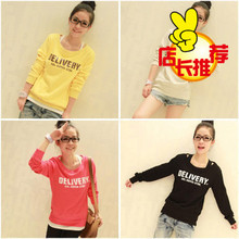 2013 new spring and summer women's casual fashion Korean female youth Delivery gorgeous Full Color Sweat