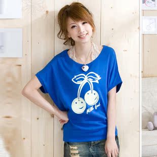 夏装蝙蝠袖胖妹妹...