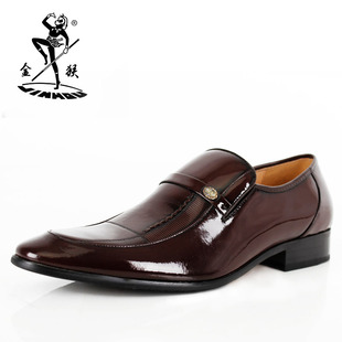  金猴jinho新品头层牛皮真皮低帮单鞋商务正装男士休闲皮鞋