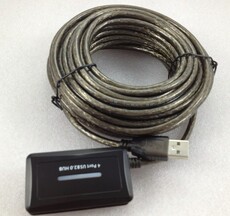 Специфическая 10 -метра высокая скорость USB2.0 Линия расширения четырех концентраторов Усиление USB -линия USB может быть подключена к источнику питания