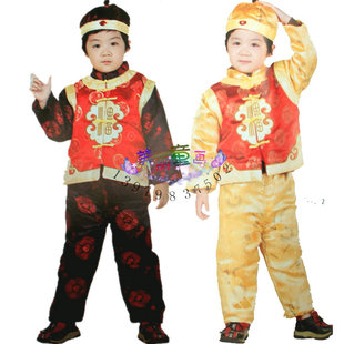  福字童装儿童唐装高档织锦缎冬款男童棉套装吉祥如意新年装三件套