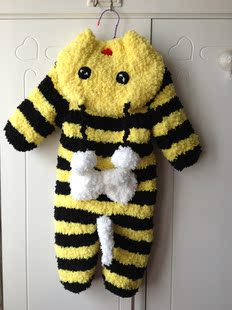 <em>小蜜蜂</em> <em>手工</em>编织<em>毛衣</em> 童装 连体衣 绒绒衣 连体