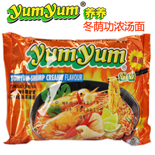  泰国进口Yumyum养养牌冬阴功汤面 酸辣虾味浓汤面 80后零食方便面