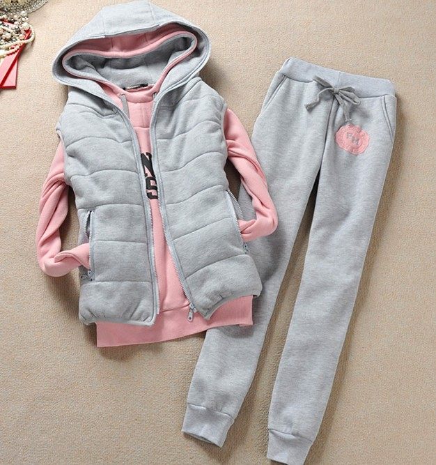 【图】2012<em>冬季</em>马甲运动套装 加厚<em>卫衣三件套</em>