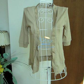 短外套搭配_1095 美姬利娜 <em>无扣</em>水钻镶边<em>薄开</em>