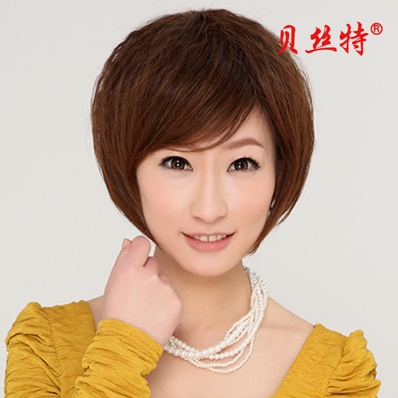 贝丝特假发套齐刘海假发头套女士修脸斜刘海BOBO短直发个性沙宣 - 达人购物分享