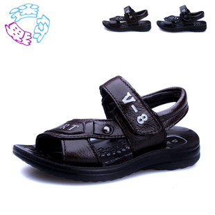  包邮 真皮童鞋 儿童凉鞋 男童 牛皮 夏季 中大童 26-37码