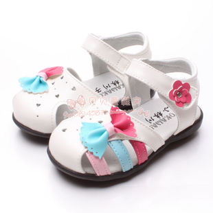  新款小林川子儿童真皮凉鞋 小童凉鞋女童韩版公主凉鞋包头