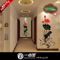 欧式家饰3D立体花朵水晶墙贴卧室客厅电视背