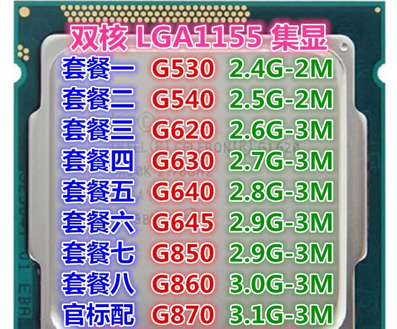 英特尔G530 G540 G550 G620 G630 G640 G645 G840 G860 1155针CPU在类目 电脑硬件/显示器/电脑周边, CPU中 - 来自Buy2taobao.com提供专业的淘宝代购服务