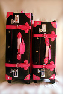  包邮正品韩国复古旅行箱包复古拉杆箱行李箱登机箱婚庆皮箱子母箱