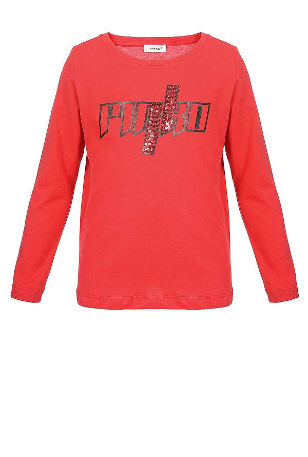 High quality goods PINKO 2019 summer Girls pure cotton T-shirts Long sleeve T-shirt 1A11D7Y58Vin the Children/Baby/Family fitted , T-shirt category - from Buy2taobao.com to provide professional Taobao agent buy service