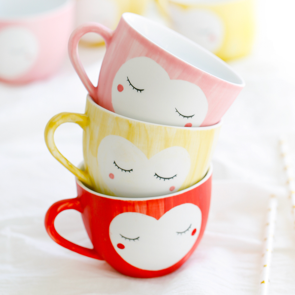 The original mud|fresh Macaroon Sweet Hearts Mug Little Bear Korean Water cup ceramics Mugin the Tableware , Coffee , Mug category - from Buy2taobao.com to provide professional Taobao agent buy service