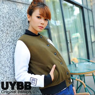  优衣本布 秋冬新款外套 休闲长袖短款棒球衫 棉衣小夹克女 W8100
