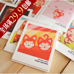  韩国文具 可爱迷你生日留言卡 mini卡片 纸盒阿狸梦之城堡小贺卡