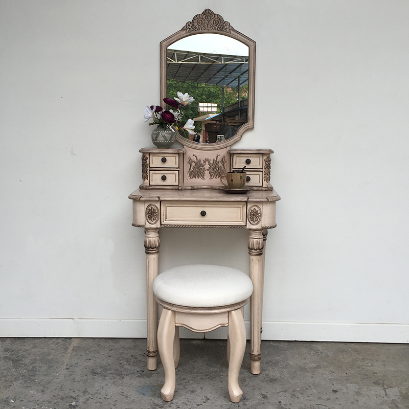 European and American style Small apartment dresser bedroom Retro Coloured drawing Mini 65cm Dressers Mediterranean Sea Dressing tables 0020in the Residential furniture , Tables , Dressing/Desk category - from Buy2taobao.com to provide professional Taobao agent buy service