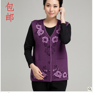 [图]<em>中老年</em>服装秋冬装女士<em>针织开衫大码</em>妈妈装