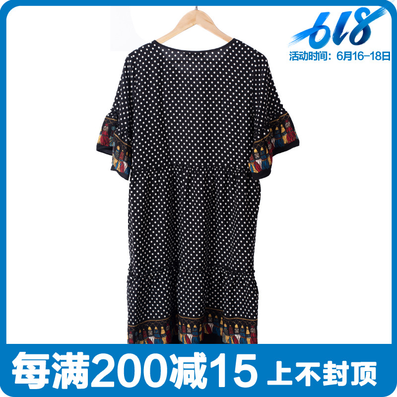 2019夏季新款波点连衣裙波西米亚风加肥加大5XL200斤胖MM大码女装|ruв категории Женская одежда, женской одежды - от Buy2taobao.com для оказания профессиональной услуги покупки агента Taobao