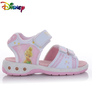  外贸原单迪斯尼仙女凉鞋 白色可爱公主款女童皮凉鞋