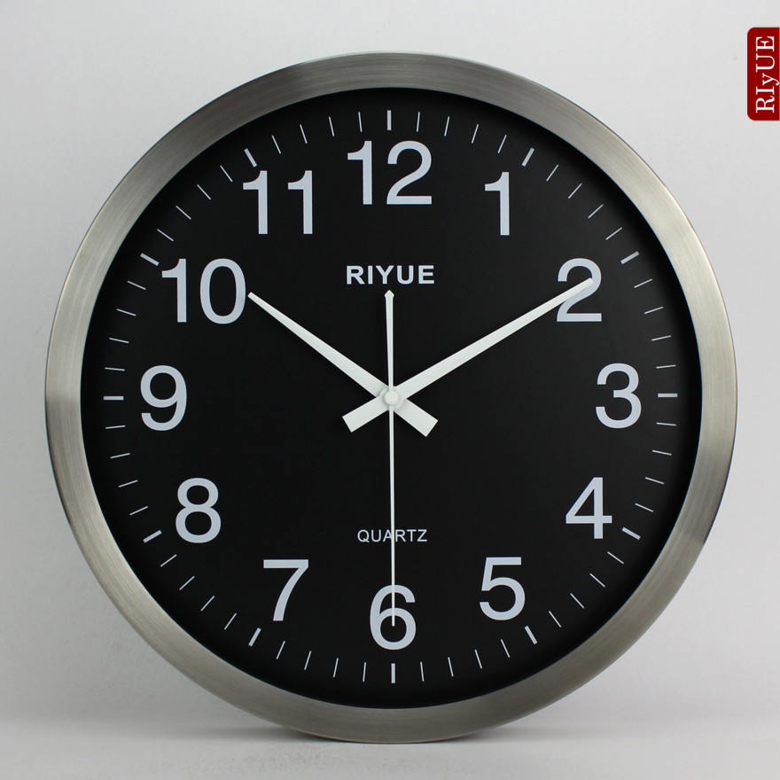 Riyue14英寸宜家大挂钟不锈钢挂表静音客厅时钟中式创意石英钟表|msdalam kategori rumah harian, Bell, jam dinding - dari Buy2taobao.com untuk memberikan perkhidmatan ejen Taobao profesional membeli