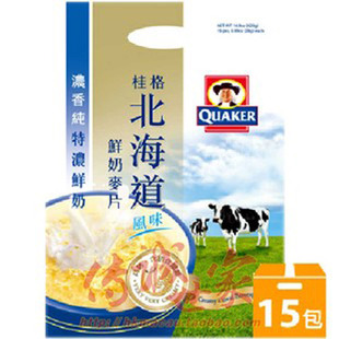  台湾进口桂格北海道特浓鲜奶燕麦片420g即食营养谷物早餐满额包邮