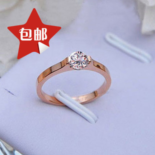  包邮 卡地亚顶级瑞士钻戒  男女情侣对戒指环结婚戒指 18K玫瑰金