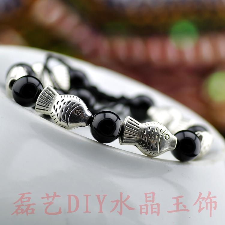 复古磊艺手工饰品天然黑玛瑙苗银精编手链女款礼物批发厂家MZSJ 复古磊艺手工饰品天然黑玛瑙苗银精编手链女款礼物批发厂家MZSJ