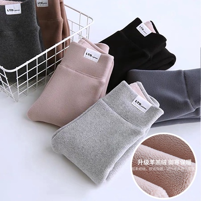 女童打底裤加绒儿童秋冬季保暖棉裤宝宝长裤加厚羊羔毛裤子1003