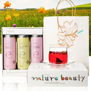  以美 花茶 礼盒 玫瑰花茶 洛神花 养颜 花草茶 组合 母亲节 礼物