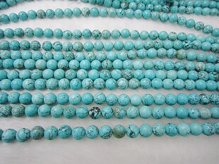  天然水晶宝石DIY长串珠子配件材料批发 3A级绿松石散珠子半成品